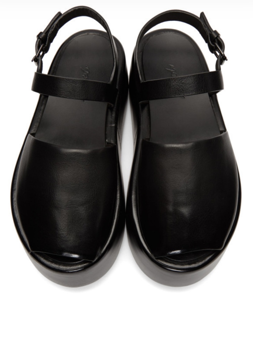 Marsell Black Leather Platform Sandals - Picture 8 of 8